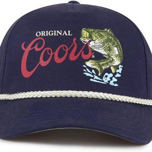 Officially Licensed Coors Beer Canvas Cappy Rope Hat, Adjustable Snap Back, NWT
